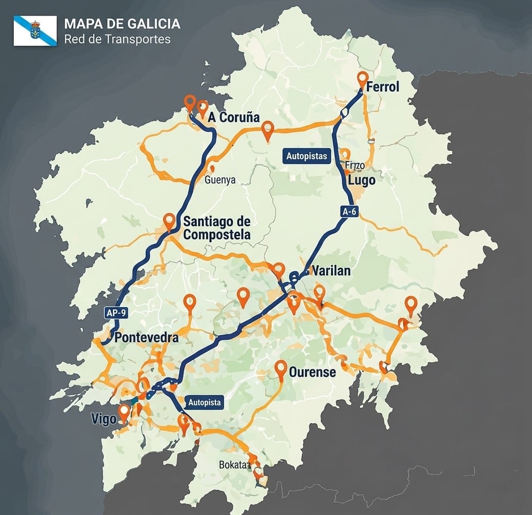 Mapa de cobertura en Galicia